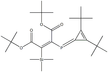 2-[(2,3-Di-tert-butyl-2-cyclopropen-1-ylidene)phosphino]-3-(trimethylsilyl)maleic acid di-tert-butyl ester Struktur