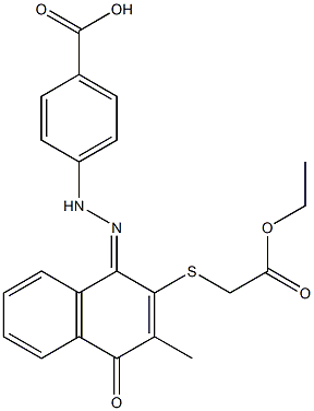 [[[1,4-Dihydro-1-[[[4-hydroxycarbonylphenyl]amino]imino]-3-methyl-4-oxonaphthalen]-2-yl]thio]acetic acid ethyl ester