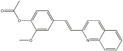 1-(3-Methoxy-4-acetoxyphenyl)-2-(2-quinolyl)ethene,,结构式