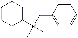 N-Cyclohexyl-N,N-dimethylbenzenemethanaminium,,结构式