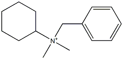 N-シクロヘキシル-N,N-ジメチルベンゼンメタンアミニウム 化学構造式