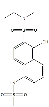 N,N-Diethyl-1-hydroxy-5-(methylsulfonylamino)-2-naphthalenesulfonamide Structure