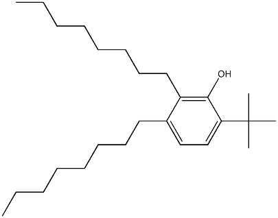 2-tert-Butyl-5,6-dioctylphenol 结构式