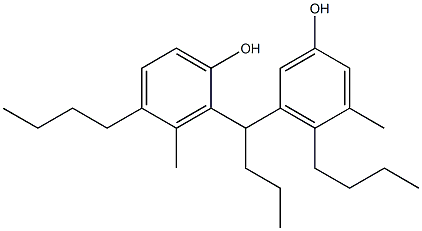 2,5'-Butylidenebis(3-methyl-4-butylphenol) Structure