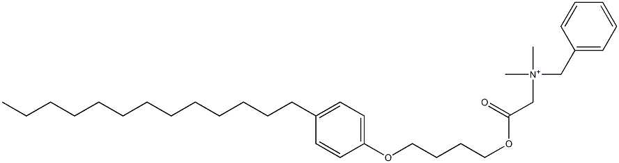 N,N-Dimethyl-N-benzyl-N-[[[4-(4-tridecylphenyloxy)butyl]oxycarbonyl]methyl]aminium 结构式