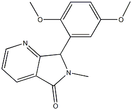 6,7-Dihydro-6-methyl-7-(2,5-dimethoxyphenyl)-5H-pyrrolo[3,4-b]pyridin-5-one,,结构式