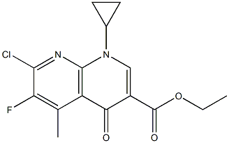 1,4-Dihydro-1-cyclopropyl-7-chloro-6-fluoro-4-oxo-5-methyl-1,8-naphthyridine-3-carboxylic acid ethyl ester