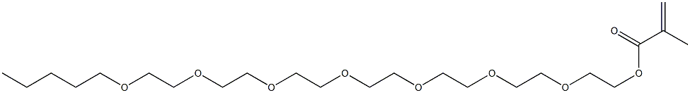 Methacrylic acid (3,6,9,12,15,18,21-heptaoxahexacosan-1-yl) ester Structure