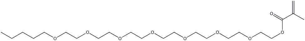 メタクリル酸2-[2-[2-[2-[2-[2-(2-ペンチルオキシエトキシ)エトキシ]エトキシ]エトキシ]エトキシ]エトキシ]エチル 化学構造式