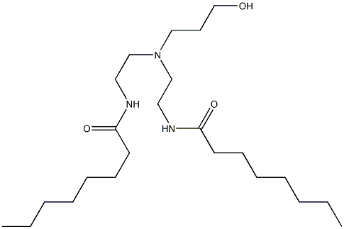 N,N'-[3-Hydroxypropyliminobis(2,1-ethanediyl)]bis(octanamide),,结构式