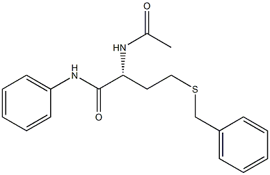 [R,(+)]-2-Acetylamino-4-(benzylthio)-N-phenylbutyramide 结构式