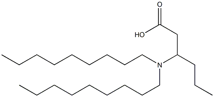 3-(Dinonylamino)hexanoic acid 结构式