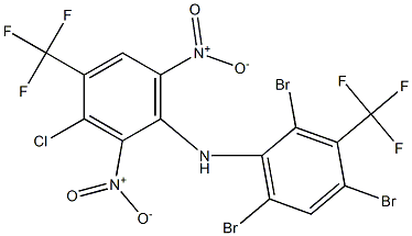 3-Chloro-4-trifluoromethyl-2,6-dinitro-N-[2,4,6-tribromo-3-trifluoromethylphenyl]benzenamine