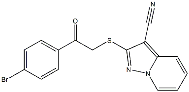 2-[[(4-Bromophenylcarbonyl)methyl]thio]-pyrazolo[1,5-a]pyridine-3-carbonitrile Structure