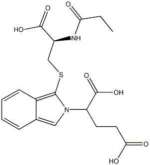 S-[2-(1,3-Dicarboxypropyl)-2H-isoindol-1-yl]-N-propionyl-L-cysteine Struktur