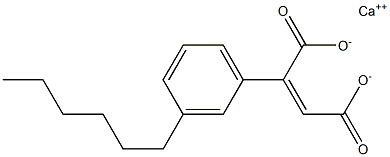 2-(3-Hexylphenyl)maleic acid calcium salt,,结构式