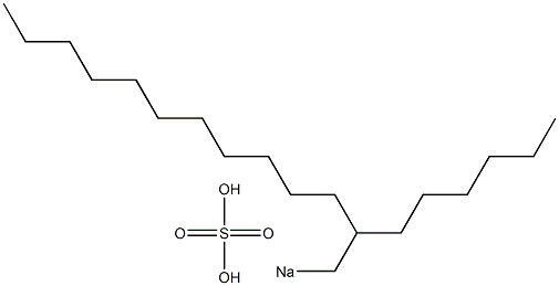 Sulfuric acid 2-hexyltridecyl=sodium salt,,结构式