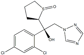 (1R)-1-(2,4-Dichlorophenyl)-1-[[(2R)-tetrahydrothiophene 1-oxide]-2-yl]-2-(1H-1,2,4-triazol-1-yl)ethanol 结构式