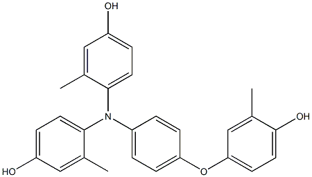 N,N-Bis(4-hydroxy-2-methylphenyl)-4-(4-hydroxy-3-methylphenoxy)benzenamine Structure