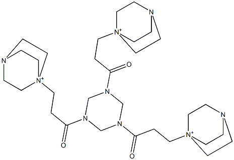 1,3,5-Tris[3-[1-azonia-4-azabicyclo[2.2.2]octan-1-yl]propionyl]hexahydro-1,3,5-triazine|