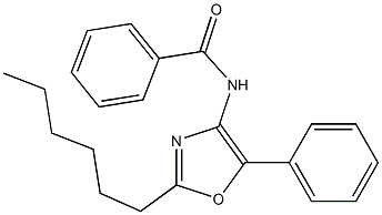 N-(2-Hexyl-5-phenyl-4-oxazolyl)benzamide 结构式