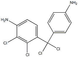 (4-Aminophenyl)(4-amino-2,3-dichlorophenyl)dichloromethane,,结构式