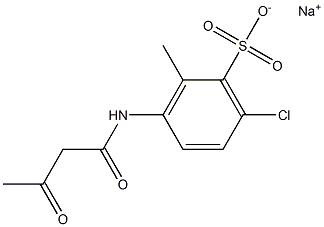 3-(Acetoacetylamino)-6-chloro-2-methylbenzenesulfonic acid sodium salt Struktur