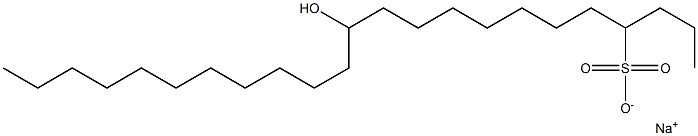 12-Hydroxytricosane-4-sulfonic acid sodium salt Struktur