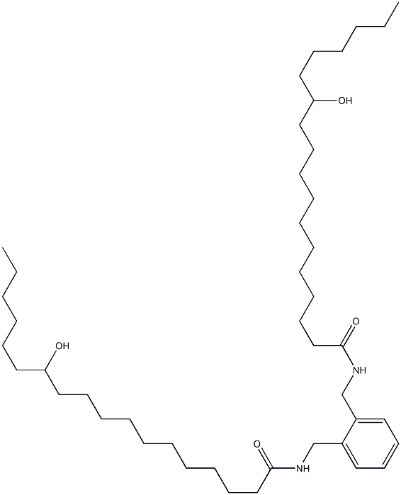 N,N'-(1,2-フェニレンビスメチレン)ビス(12-ヒドロキシステアロアミド) 化学構造式