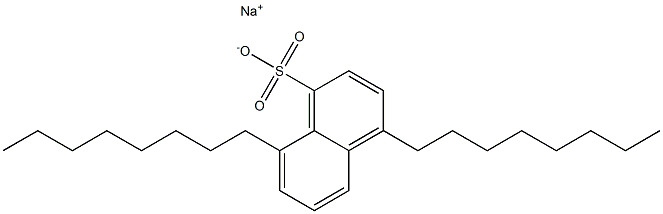 4,8-ジオクチル-1-ナフタレンスルホン酸ナトリウム 化学構造式