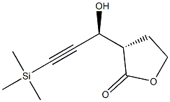 (S)-3-[(S)-3-(トリメチルシリル)-1-ヒドロキシ-2-プロピニル]-4,5-ジヒドロフラン-2(3H)-オン 化学構造式