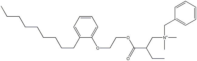 N,N-Dimethyl-N-benzyl-N-[2-[[2-(2-nonylphenyloxy)ethyl]oxycarbonyl]butyl]aminium Structure