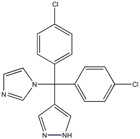 4-[Bis(4-chlorophenyl)(1H-imidazol-1-yl)methyl]-1H-pyrazole,,结构式