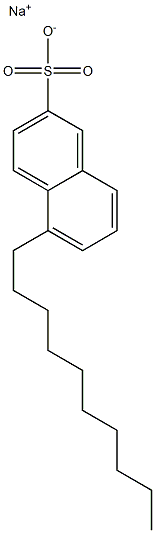 5-Decyl-2-naphthalenesulfonic acid sodium salt Structure