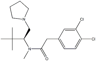 3,4-Dichloro-N-methyl-N-[(S)-1-tert-butyl-2-(1-pyrrolidinyl)ethyl]benzeneacetamide Structure