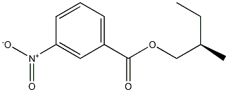 (-)-m-Nitrobenzoic acid (R)-2-methylbutyl ester Struktur