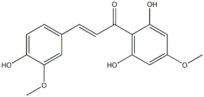 2',4,6'-Trihydroxy-3,4'-dimethoxychalcone,,结构式