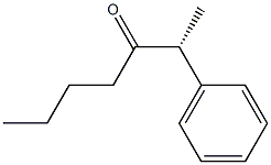 [R,(-)]-2-フェニル-3-ヘプタノン 化学構造式