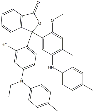 3-[4-(N-Ethyl-4-methylanilino)-2-hydroxyphenyl]-3-[5-(p-toluidino)-4-methyl-2-methoxyphenyl]isobenzofuran-1(3H)-one Structure