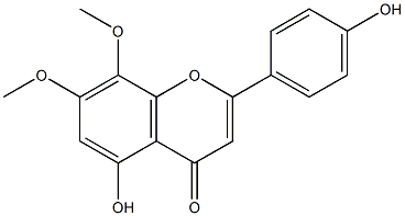 4',5-ジヒドロキシ-7,8-ジメトキシフラボン 化学構造式