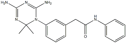 1-[3-[2-(Phenylamino)-2-oxoethyl]phenyl]-2,2-dimethyl-4,6-diamino-1,2-dihydro-1,3,5-triazine Structure