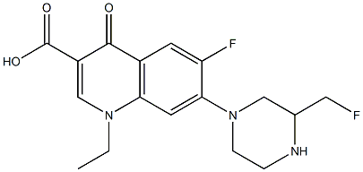 6-Fluoro-1-ethyl-7-(3-fluoromethyl-1-piperazinyl)-1,4-dihydro-4-oxoquinoline-3-carboxylic acid