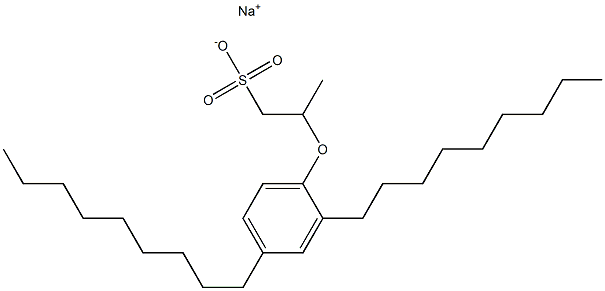 2-(2,4-Dinonylphenoxy)propane-1-sulfonic acid sodium salt Structure