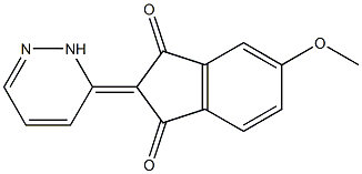 5-Methoxy-2-[pyridazin-3(2H)-ylidene]indane-1,3-dione 结构式