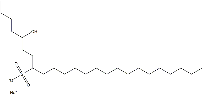 5-ヒドロキシテトラコサン-8-スルホン酸ナトリウム 化学構造式