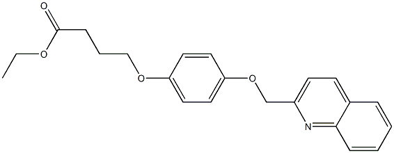 4-[4-(2-Quinolylmethoxy)phenoxy]butyric acid ethyl ester,,结构式