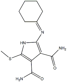 2-[Cyclohexylideneamino]-5-(methylthio)-1H-pyrrole-3,4-dicarboxamide