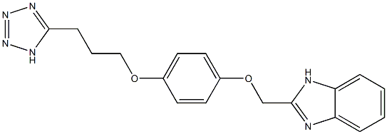 2-[4-[3-(1H-テトラゾール-5-イル)プロポキシ]フェノキシメチル]1H-ベンゾイミダゾール 化学構造式