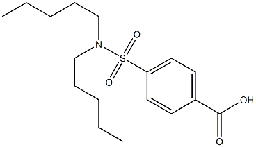 p-(Dipentylsulfamoyl)benzoic acid,,结构式