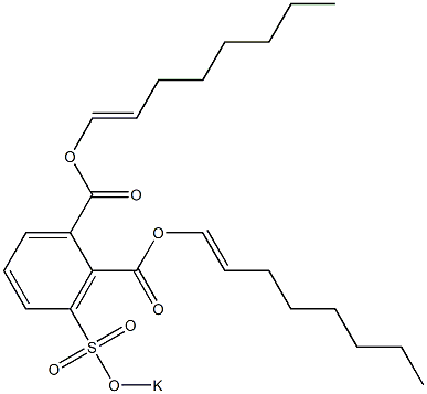 3-(Potassiosulfo)phthalic acid di(1-octenyl) ester Structure